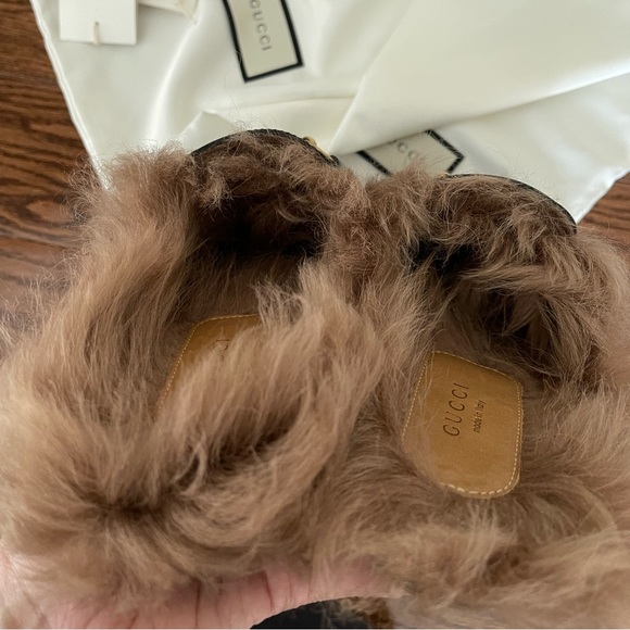 Gucci Wool Princetown Slippers Loafers 38 Black - Picture 3 of 8